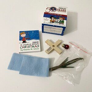 Peanuts A Book And Tree Kit 50 Years Holiday Ornament Miniature Tree